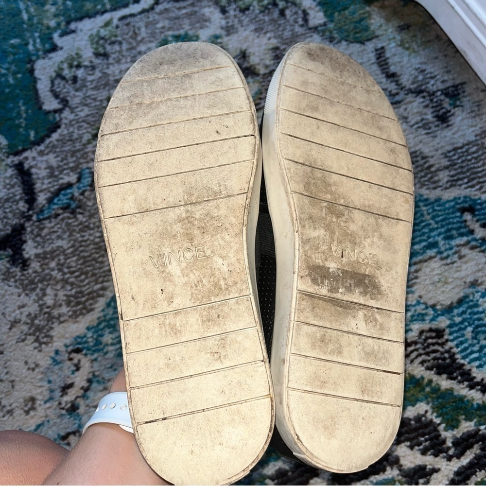 Vince leather black slide on shoes - Picture 4 of 8